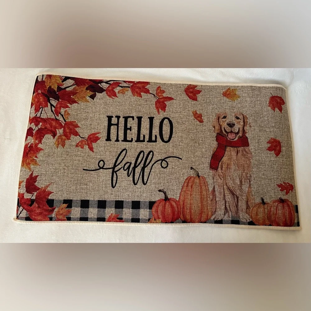 Autumn Themed Decorative Door Mat NWOT